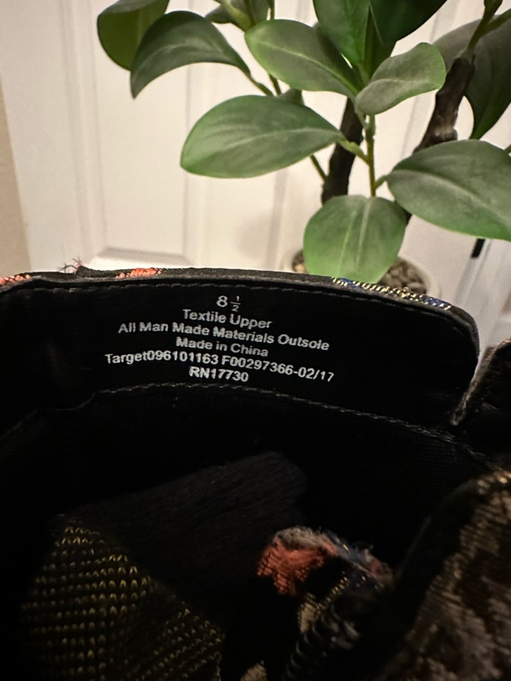 Floral Brocade Ankle Boots - Black with Multicolor Embroidery - Picture 5 of 5